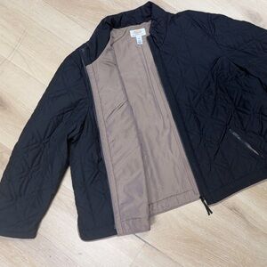 Talbots classic Casual Black Quilted Puffer Jacket plus 3X